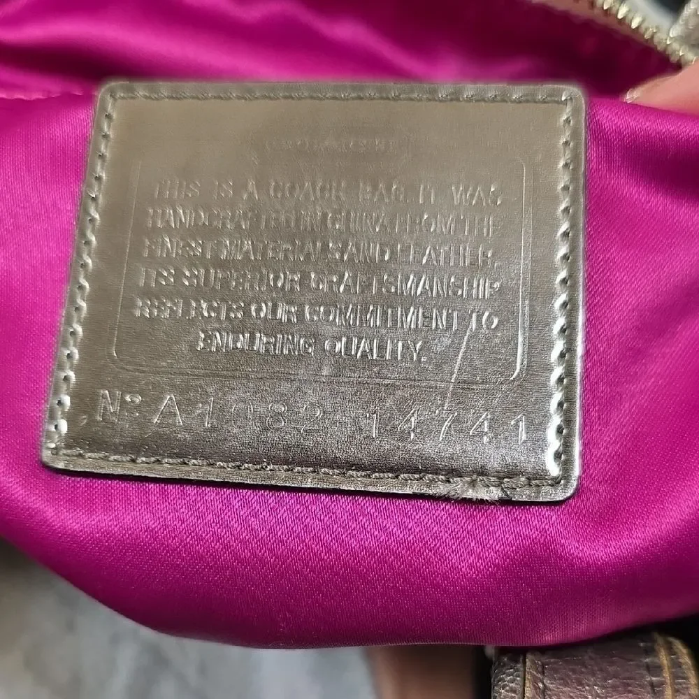 Coach Poppy Glam Tote With Matching Zip-Around Wallet - Picture 12 of 15